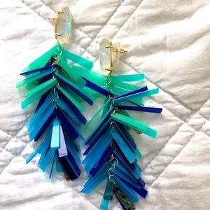 Kendra Scott jasper earrings blue